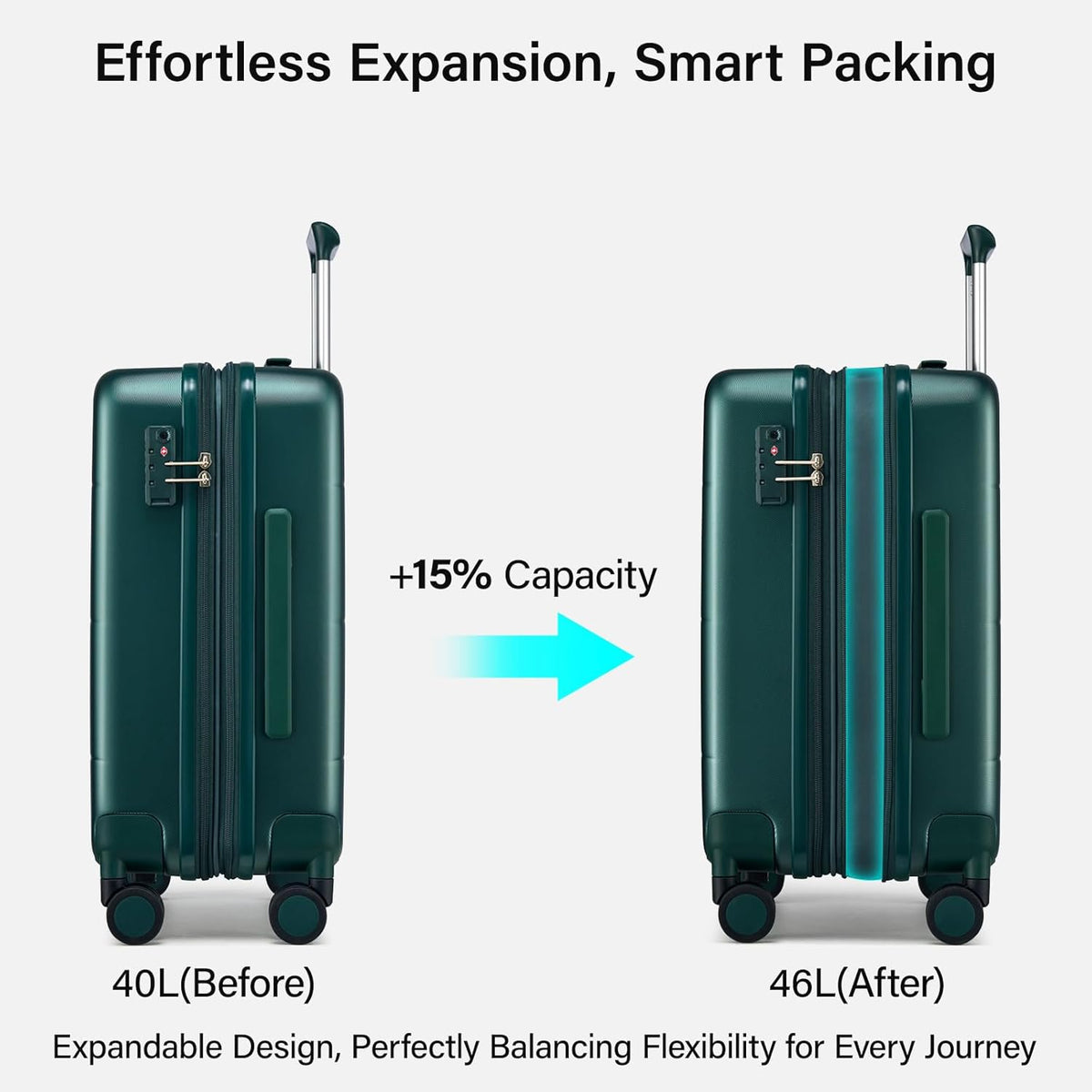 16 Inch Underseat Carry On Luggage with Spinner Wheels Hard Shell Suitcases Mini Small Carry On Bag for Airline Approved TSA Luggage Lightweight Travel Suit Case(Smoke White)