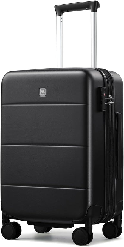 16 Inch Underseat Carry On Luggage with Spinner Wheels Hard Shell Suitcases Mini Small Carry On Bag for Airline Approved TSA Luggage Lightweight Travel Suit Case(Smoke White)