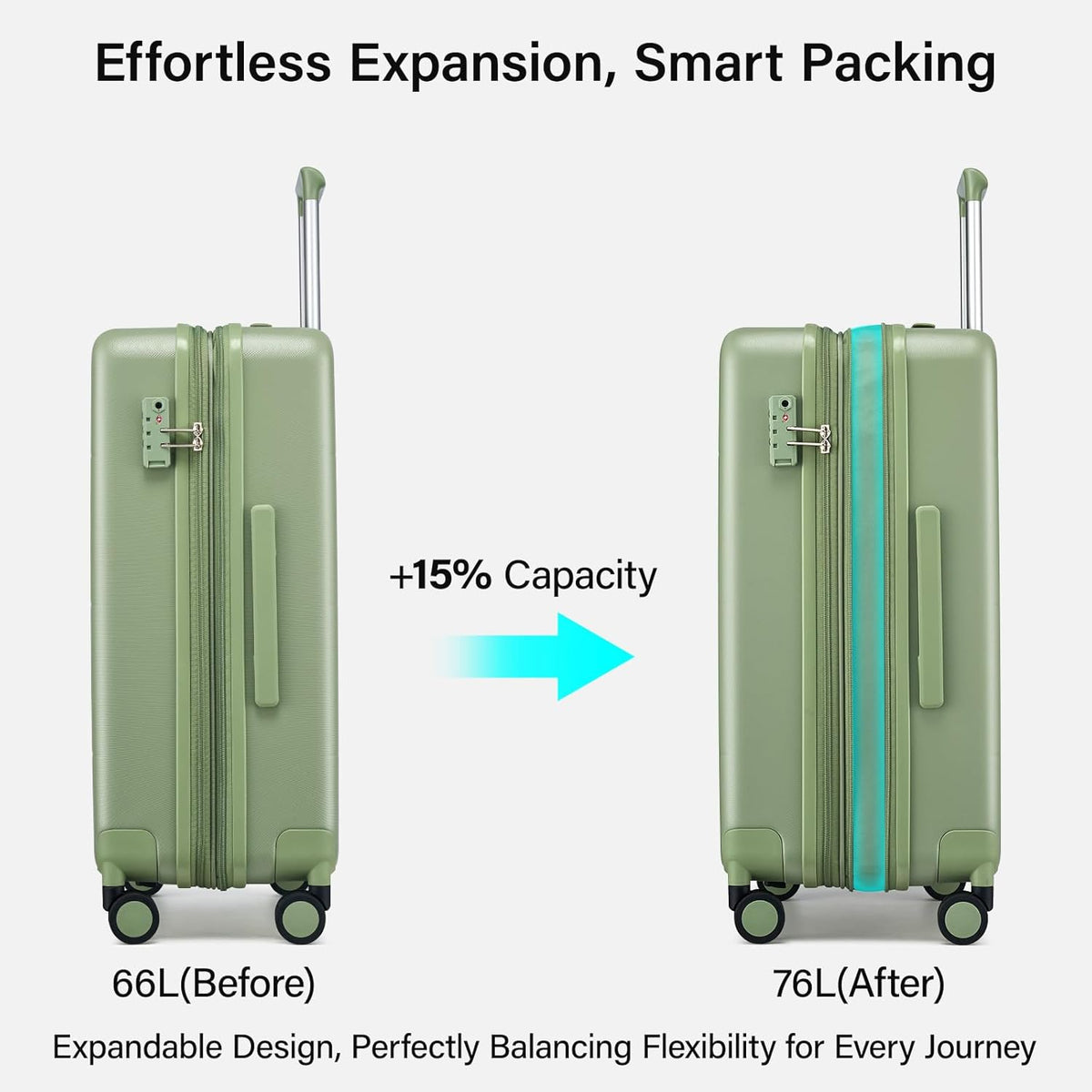 16 Inch Underseat Carry On Luggage with Spinner Wheels Hard Shell Suitcases Mini Small Carry On Bag for Airline Approved TSA Luggage Lightweight Travel Suit Case(Smoke White)