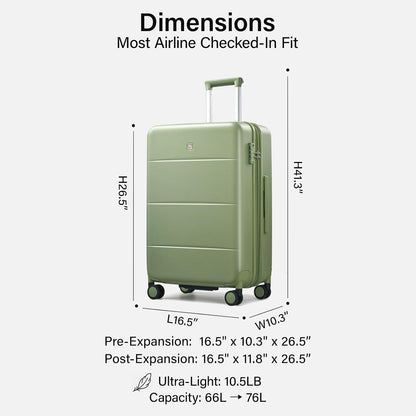 16 Inch Underseat Carry On Luggage with Spinner Wheels Hard Shell Suitcases Mini Small Carry On Bag for Airline Approved TSA Luggage Lightweight Travel Suit Case(Smoke White)