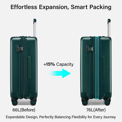 16 Inch Underseat Carry On Luggage with Spinner Wheels Hard Shell Suitcases Mini Small Carry On Bag for Airline Approved TSA Luggage Lightweight Travel Suit Case(Smoke White)