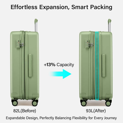16 Inch Underseat Carry On Luggage with Spinner Wheels Hard Shell Suitcases Mini Small Carry On Bag for Airline Approved TSA Luggage Lightweight Travel Suit Case(Smoke White)