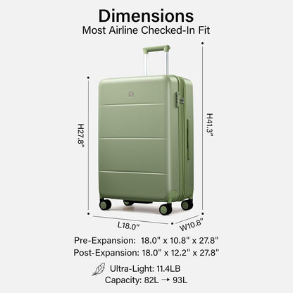 16 Inch Underseat Carry On Luggage with Spinner Wheels Hard Shell Suitcases Mini Small Carry On Bag for Airline Approved TSA Luggage Lightweight Travel Suit Case(Smoke White)