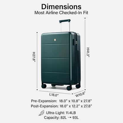 16 Inch Underseat Carry On Luggage with Spinner Wheels Hard Shell Suitcases Mini Small Carry On Bag for Airline Approved TSA Luggage Lightweight Travel Suit Case(Smoke White)