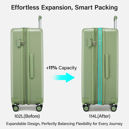 16 Inch Underseat Carry On Luggage with Spinner Wheels Hard Shell Suitcases Mini Small Carry On Bag for Airline Approved TSA Luggage Lightweight Travel Suit Case(Smoke White)