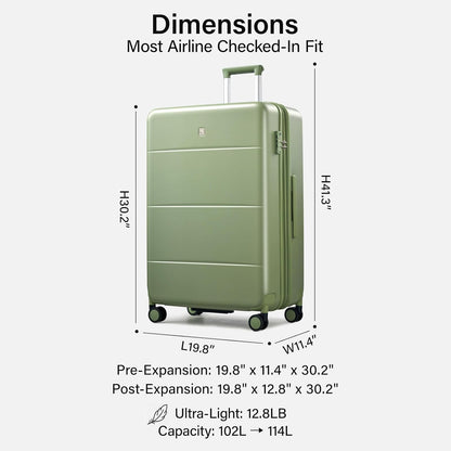 16 Inch Underseat Carry On Luggage with Spinner Wheels Hard Shell Suitcases Mini Small Carry On Bag for Airline Approved TSA Luggage Lightweight Travel Suit Case(Smoke White)