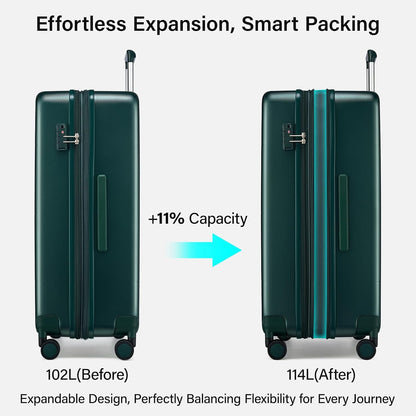 16 Inch Underseat Carry On Luggage with Spinner Wheels Hard Shell Suitcases Mini Small Carry On Bag for Airline Approved TSA Luggage Lightweight Travel Suit Case(Smoke White)