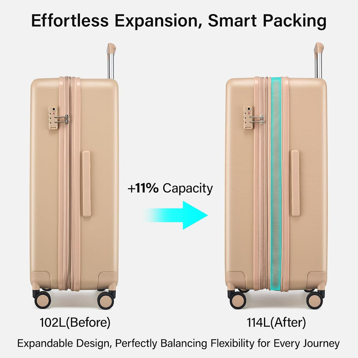 16 Inch Underseat Carry On Luggage with Spinner Wheels Hard Shell Suitcases Mini Small Carry On Bag for Airline Approved TSA Luggage Lightweight Travel Suit Case(Smoke White)