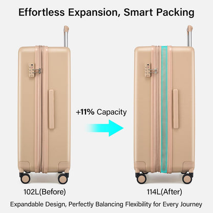 16 Inch Underseat Carry On Luggage with Spinner Wheels Hard Shell Suitcases Mini Small Carry On Bag for Airline Approved TSA Luggage Lightweight Travel Suit Case(Smoke White)