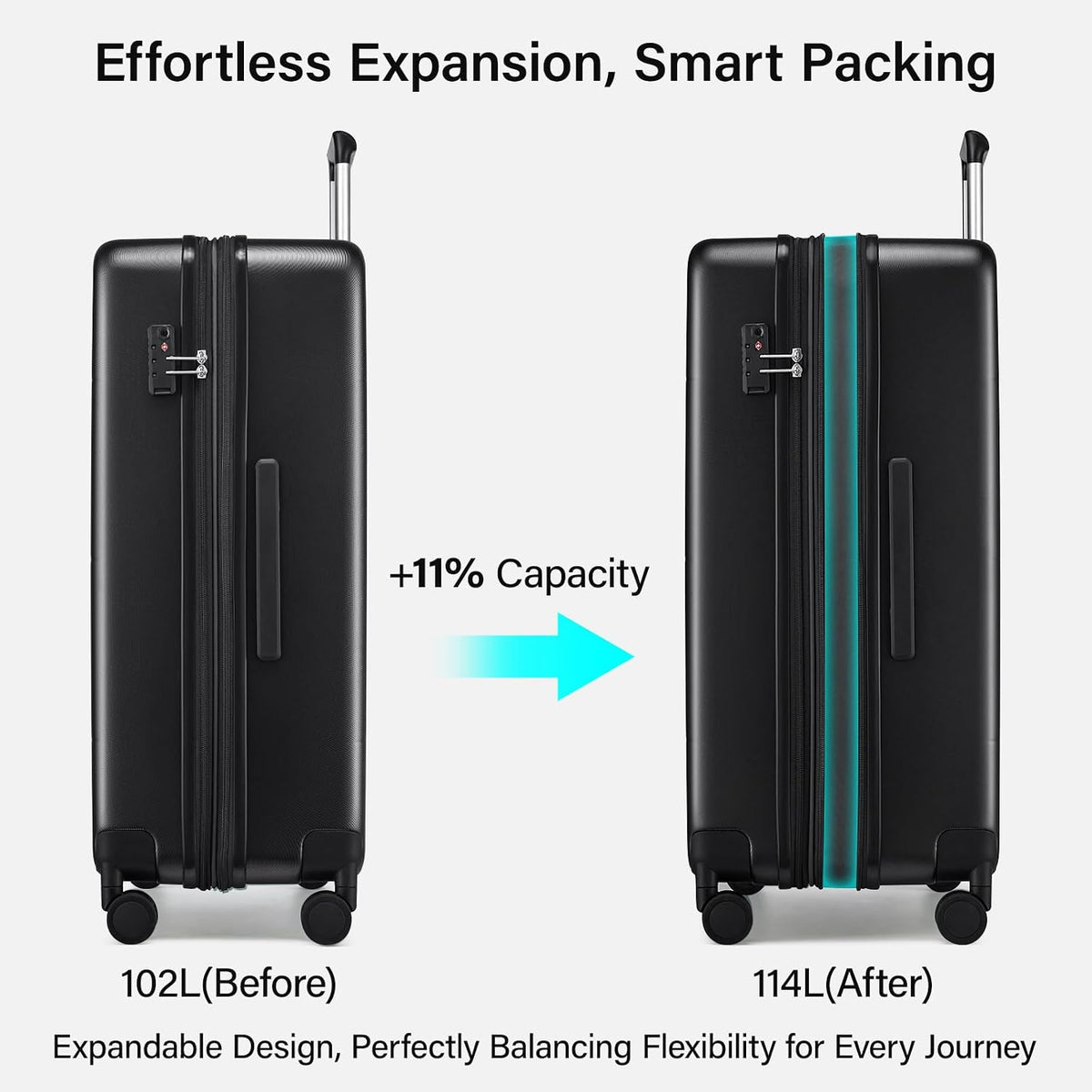 16 Inch Underseat Carry On Luggage with Spinner Wheels Hard Shell Suitcases Mini Small Carry On Bag for Airline Approved TSA Luggage Lightweight Travel Suit Case(Smoke White)