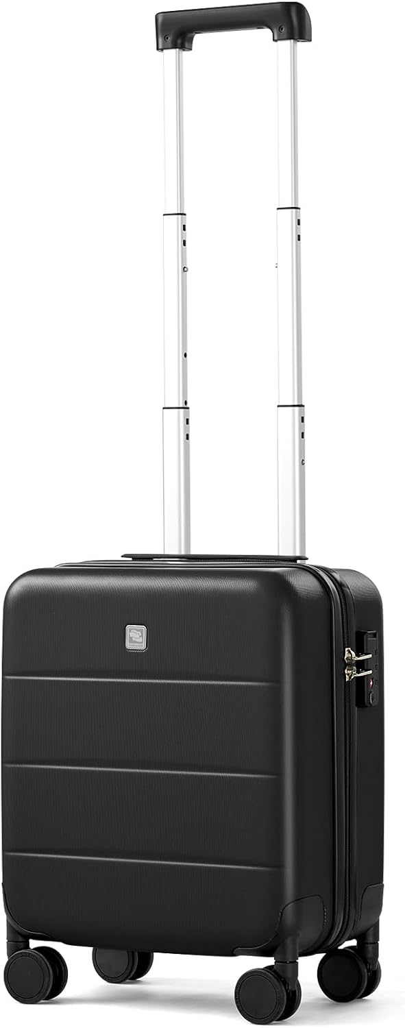 16 Inch Underseat Carry On Luggage with Spinner Wheels Hard Shell Suitcases Mini Small Carry On Bag for Airline Approved TSA Luggage Lightweight Travel Suit Case(Smoke White)