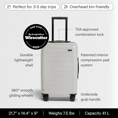 Bigger Carry-On Luggage - 23-Inch Lightweight Hardside Suitcase with 360° Spinner Wheels, Interior Compression System, TSA-Approved Lock - Sea Green