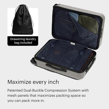 Bigger Carry-On Luggage - 23-Inch Lightweight Hardside Suitcase with 360° Spinner Wheels, Interior Compression System, TSA-Approved Lock - Sea Green