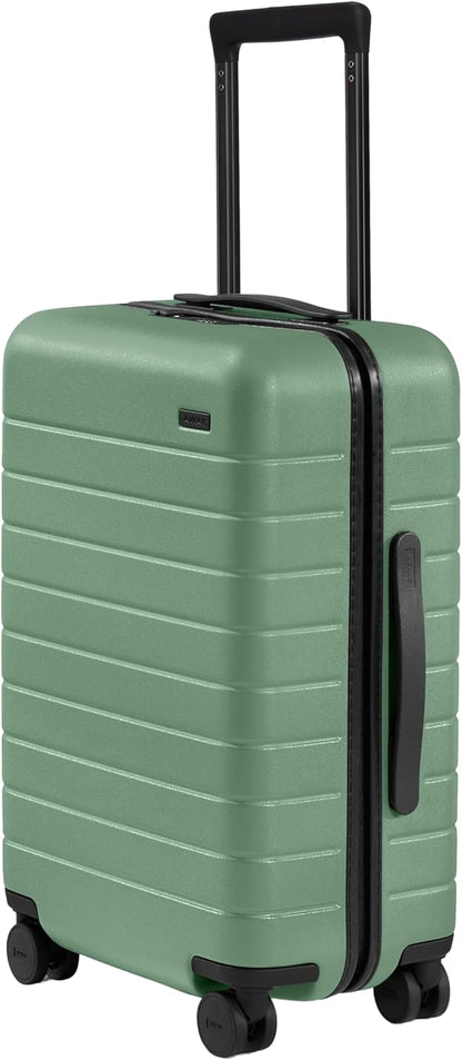 Bigger Carry-On Luggage - 23-Inch Lightweight Hardside Suitcase with 360° Spinner Wheels, Interior Compression System, TSA-Approved Lock - Sea Green