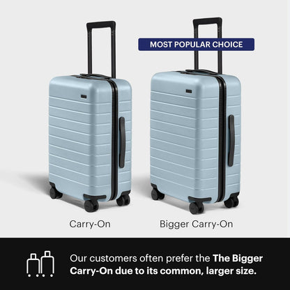 Bigger Carry-On Luggage - 23-Inch Lightweight Hardside Suitcase with 360° Spinner Wheels, Interior Compression System, TSA-Approved Lock - Sea Green