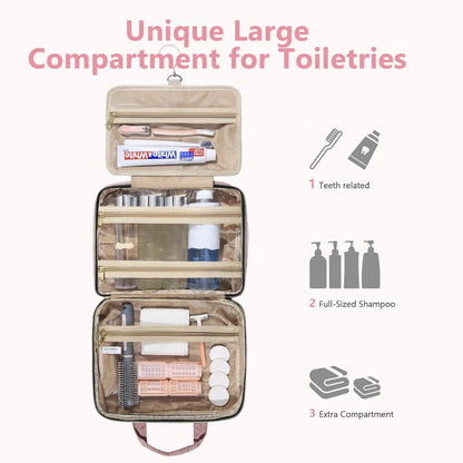 Detachable Travel Toiletry Bag for Women - Large Toiletry Bags for Traveling Women - Hanging Makeup Cosmetic Bag, Organizer for Travel Accessories Cruise Essential - Travel Size Toiletries