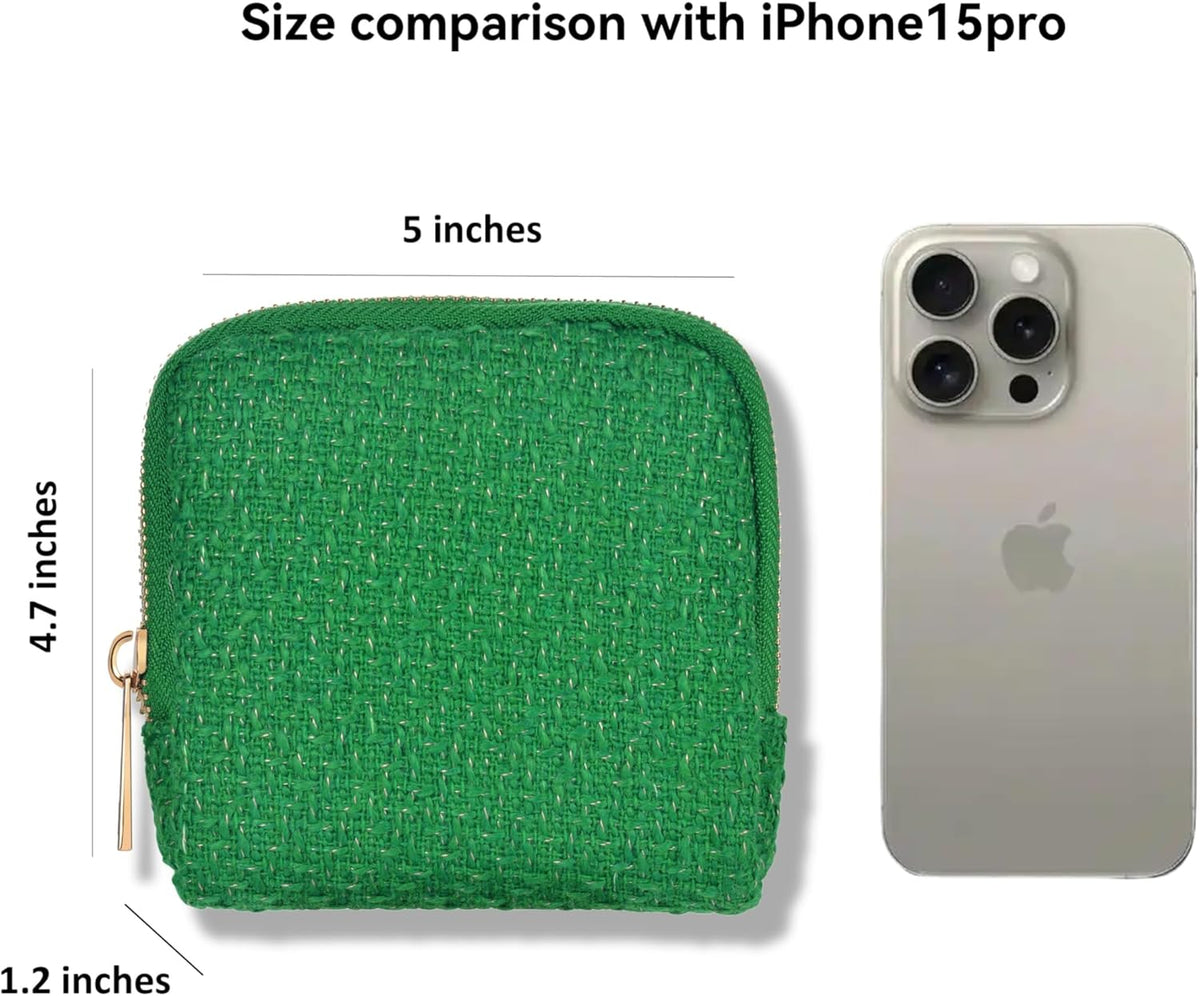 Jewelry Organizer Case, Small Travel Velvet Pouch, Portable (Olive Green) | Soft Velvet Jewelry Case, 6 Individual Pockets, Anti Tangling, Anti Scratching, Gift Box Packaging, Travel And Gift Use