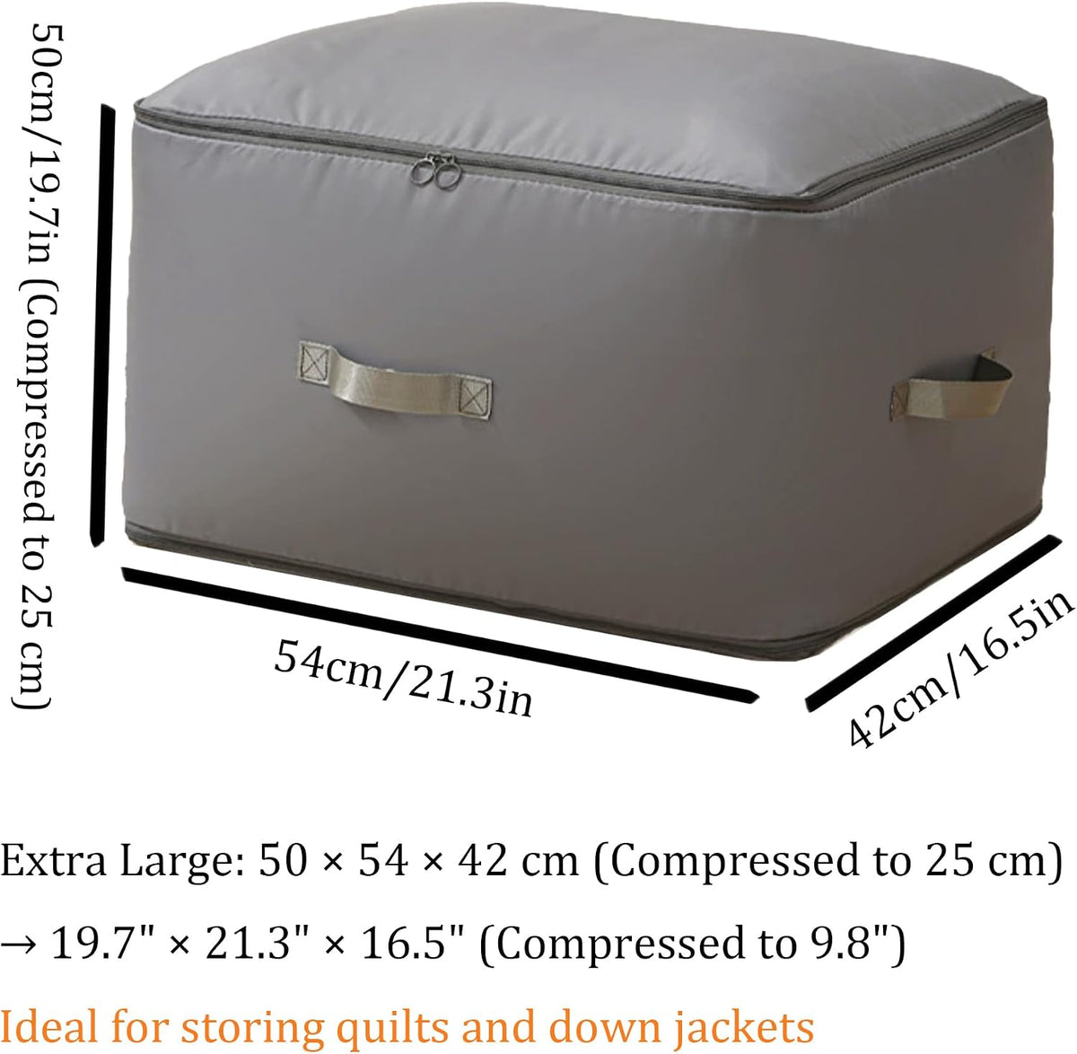 Wardrobe Storage Bags with Self-Compressing Zipper Design, Travel Packing Cubes, Space Saving Clothes Storage Bags for Suitcase, Wardrobe, Business Trip (Beige,Travel Pack of 4)