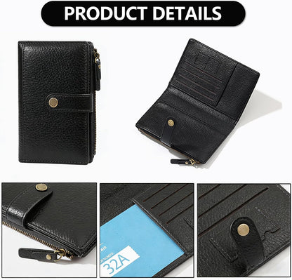 Slim RFID Blocking Passport Holder Wallet,PU Leather Travel Card Organizer,Lightweight Passport Case for Women Men (Black)
