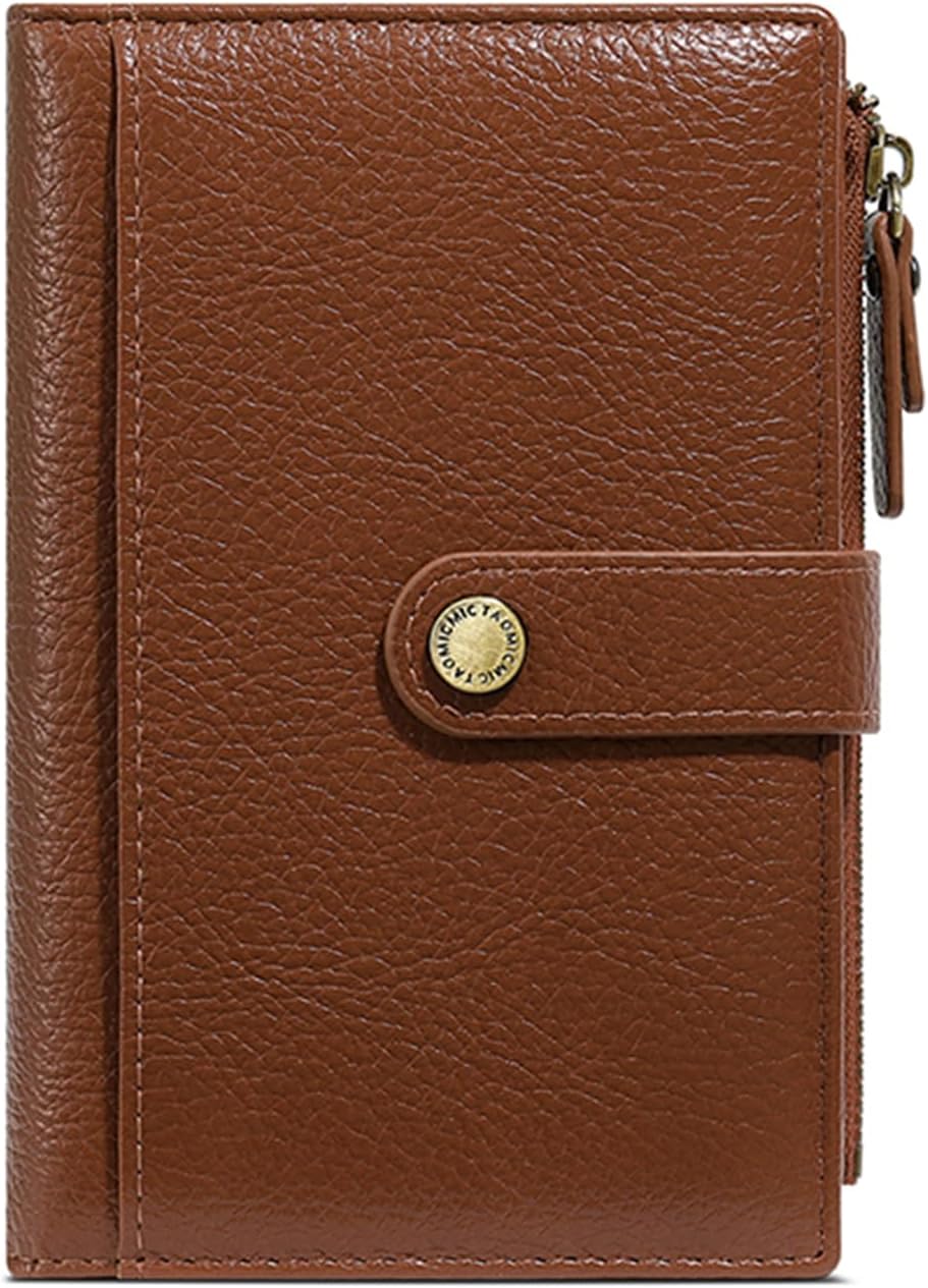 Slim RFID Blocking Passport Holder Wallet,PU Leather Travel Card Organizer,Lightweight Passport Case for Women Men (Black)