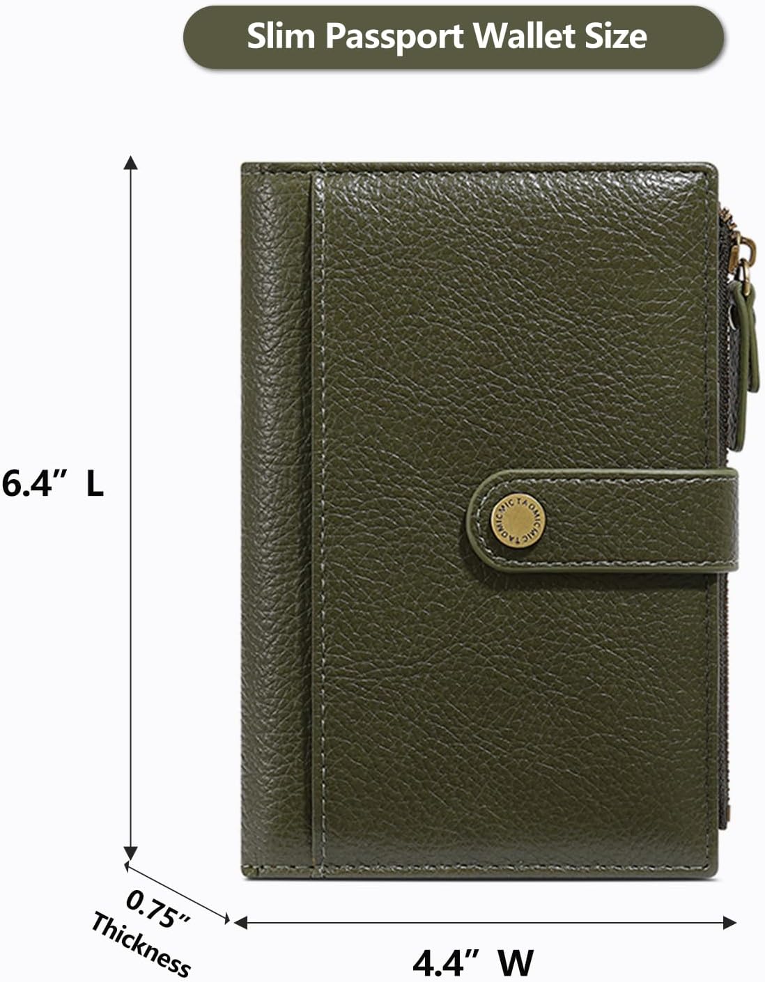 Slim RFID Blocking Passport Holder Wallet,PU Leather Travel Card Organizer,Lightweight Passport Case for Women Men (Black)