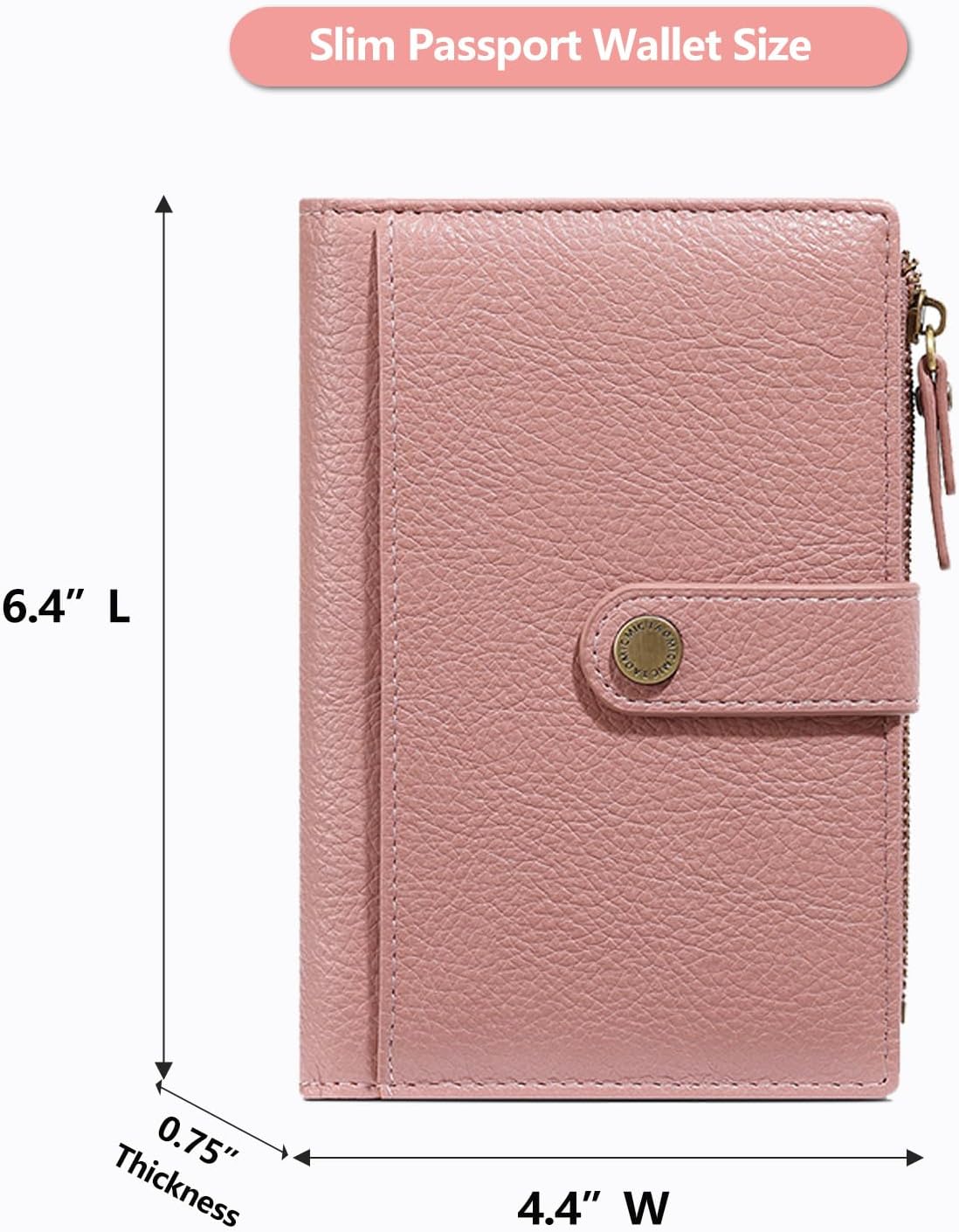 Slim RFID Blocking Passport Holder Wallet,PU Leather Travel Card Organizer,Lightweight Passport Case for Women Men (Black)