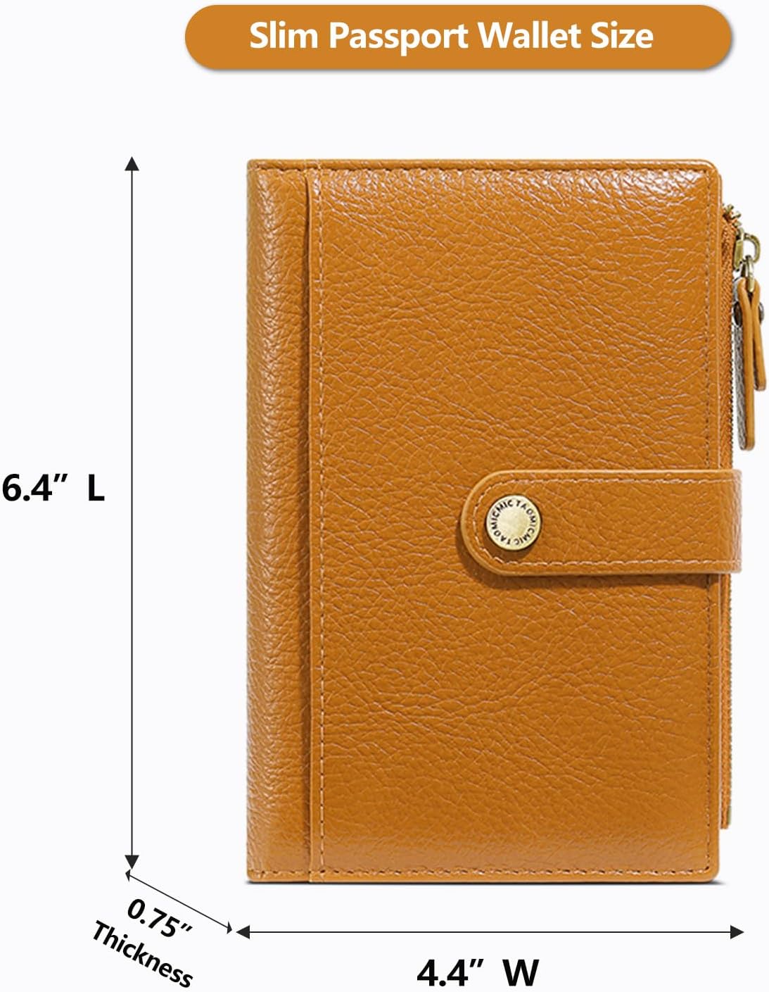 Slim RFID Blocking Passport Holder Wallet,PU Leather Travel Card Organizer,Lightweight Passport Case for Women Men (Black)
