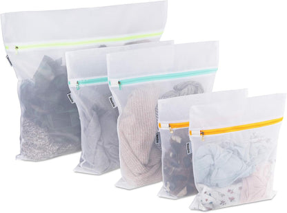 Mesh Laundry Bag for Delicates, Wash Bags for Underwear and Lingerie, Makeup Organizer Bag (1 Medium, 1 Small)