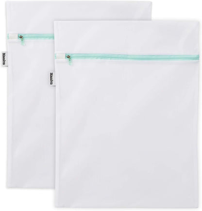 Mesh Laundry Bag for Delicates, Wash Bags for Underwear and Lingerie, Makeup Organizer Bag (1 Medium, 1 Small)