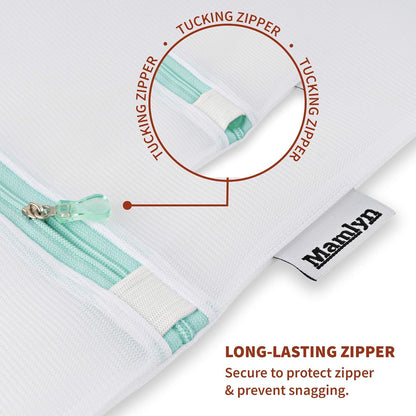 Mesh Laundry Bag for Delicates, Wash Bags for Underwear and Lingerie, Makeup Organizer Bag (1 Medium, 1 Small)