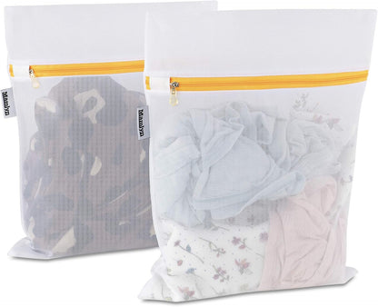 Mesh Laundry Bag for Delicates, Wash Bags for Underwear and Lingerie, Makeup Organizer Bag (1 Medium, 1 Small)