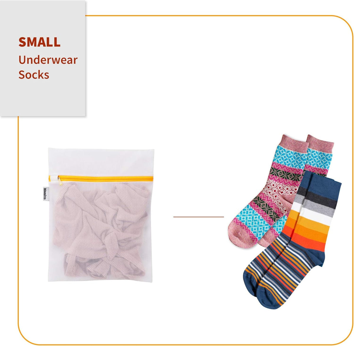 Mesh Laundry Bag for Delicates, Wash Bags for Underwear and Lingerie, Makeup Organizer Bag (1 Medium, 1 Small)