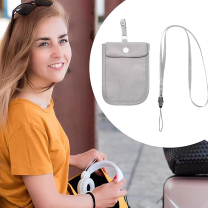 Invisible Washable Bra Bag – Small Storage Pouch, Nylon Underwear Holder | Ultra-Thin Travel Bag for Women, Close-Fitting Coin and Card Organizer, Convenient Hidden Design, Lightweight Portable