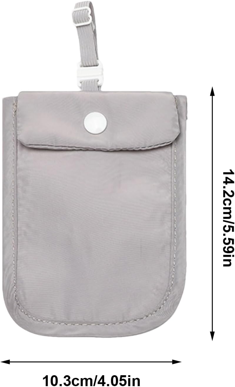 Invisible Washable Bra Bag – Small Storage Pouch, Nylon Underwear Holder | Ultra-Thin Travel Bag for Women, Close-Fitting Coin and Card Organizer, Convenient Hidden Design, Lightweight Portable