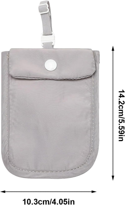 Invisible Washable Bra Bag – Small Storage Pouch, Nylon Underwear Holder | Ultra-Thin Travel Bag for Women, Close-Fitting Coin and Card Organizer, Convenient Hidden Design, Lightweight Portable