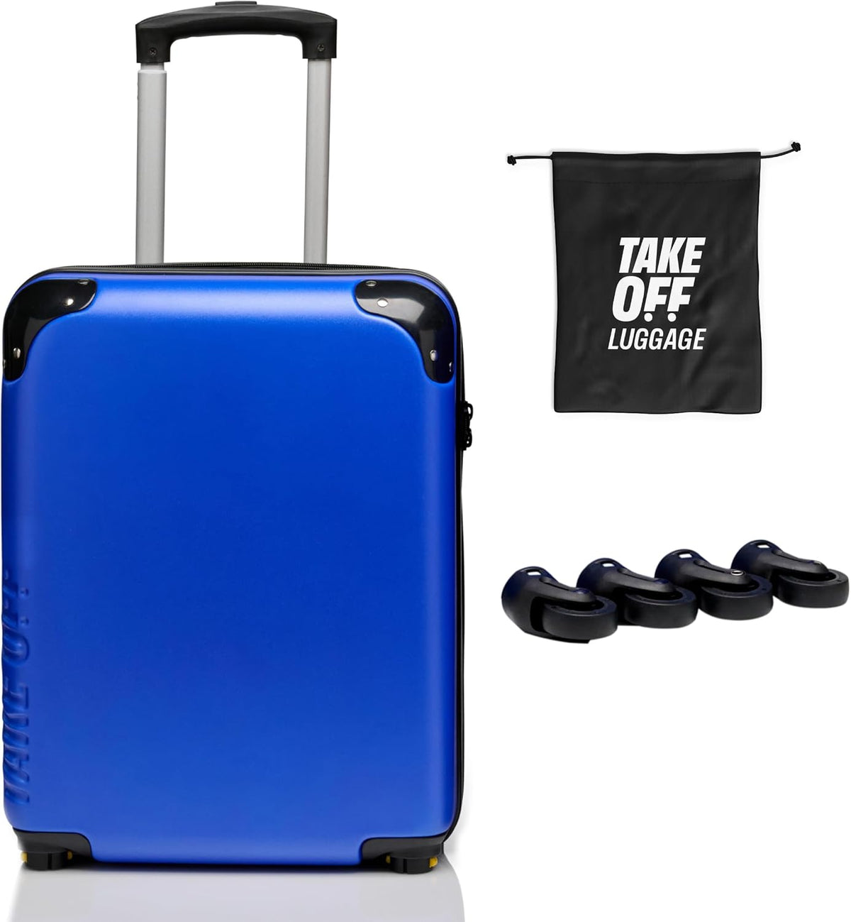 TAKE OFF Personal Item Suitcase 4.0 with Removable Wheels | Fits Spirit, Frontier & Allegiant 18x14x8 Sizer | Hardshell, TSA Lock, Under Seat Carry-On