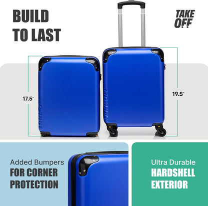 TAKE OFF Personal Item Suitcase 4.0 with Removable Wheels | Fits Spirit, Frontier & Allegiant 18x14x8 Sizer | Hardshell, TSA Lock, Under Seat Carry-On