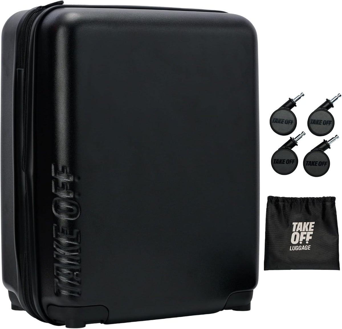 TAKE OFF Personal Item Suitcase 4.0 with Removable Wheels | Fits Spirit, Frontier & Allegiant 18x14x8 Sizer | Hardshell, TSA Lock, Under Seat Carry-On