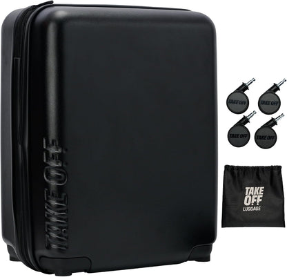 TAKE OFF Personal Item Suitcase 4.0 with Removable Wheels | Fits Spirit, Frontier & Allegiant 18x14x8 Sizer | Hardshell, TSA Lock, Under Seat Carry-On