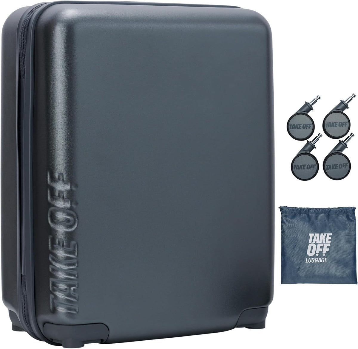 TAKE OFF Personal Item Suitcase 4.0 with Removable Wheels | Fits Spirit, Frontier & Allegiant 18x14x8 Sizer | Hardshell, TSA Lock, Under Seat Carry-On