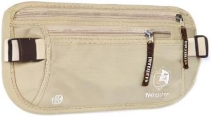 Money Belt for Travel – Slim Hidden Under-Clothes RFID Blocking Anti-Theft Passport Holder & Travel Wallet Pouch for Men & Women to Protect Cash, Cards & Documents (Black)