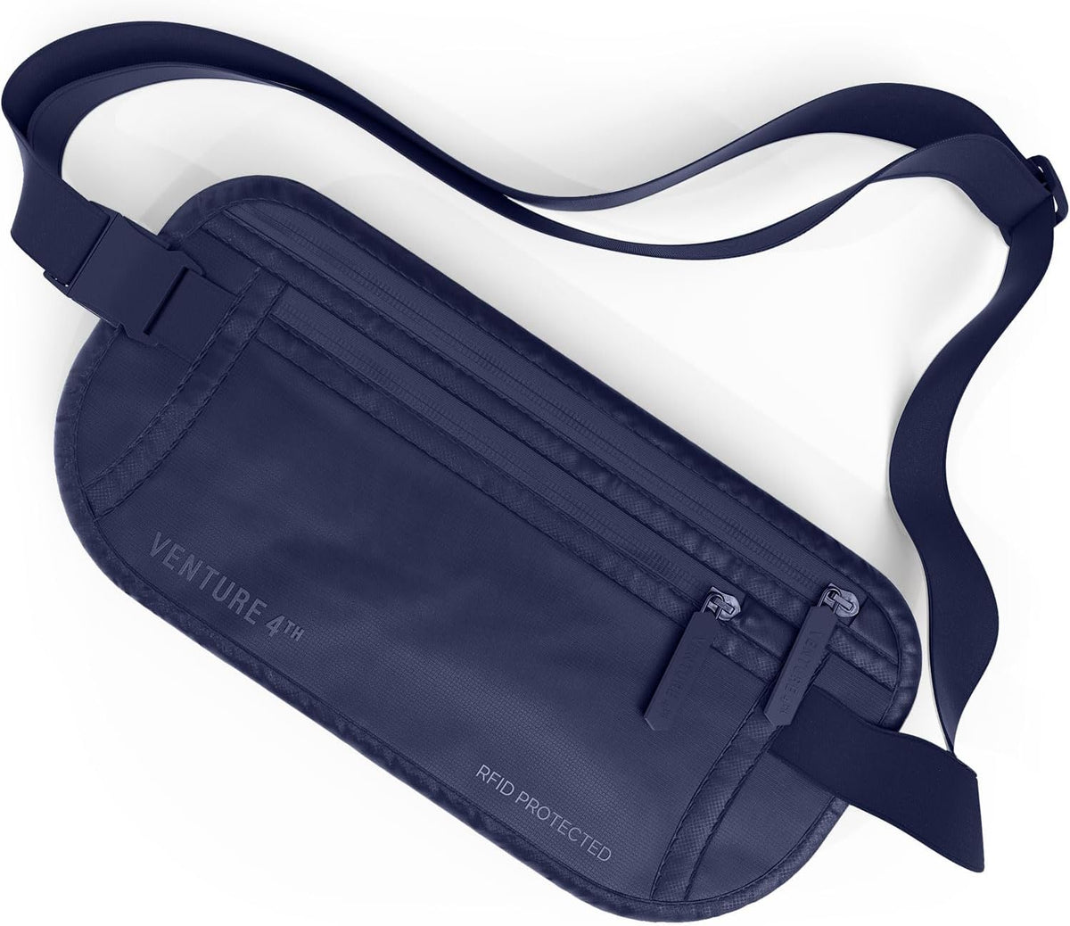 Money Belt for Travel – Slim Hidden Under-Clothes RFID Blocking Anti-Theft Passport Holder & Travel Wallet Pouch for Men & Women to Protect Cash, Cards & Documents (Black)