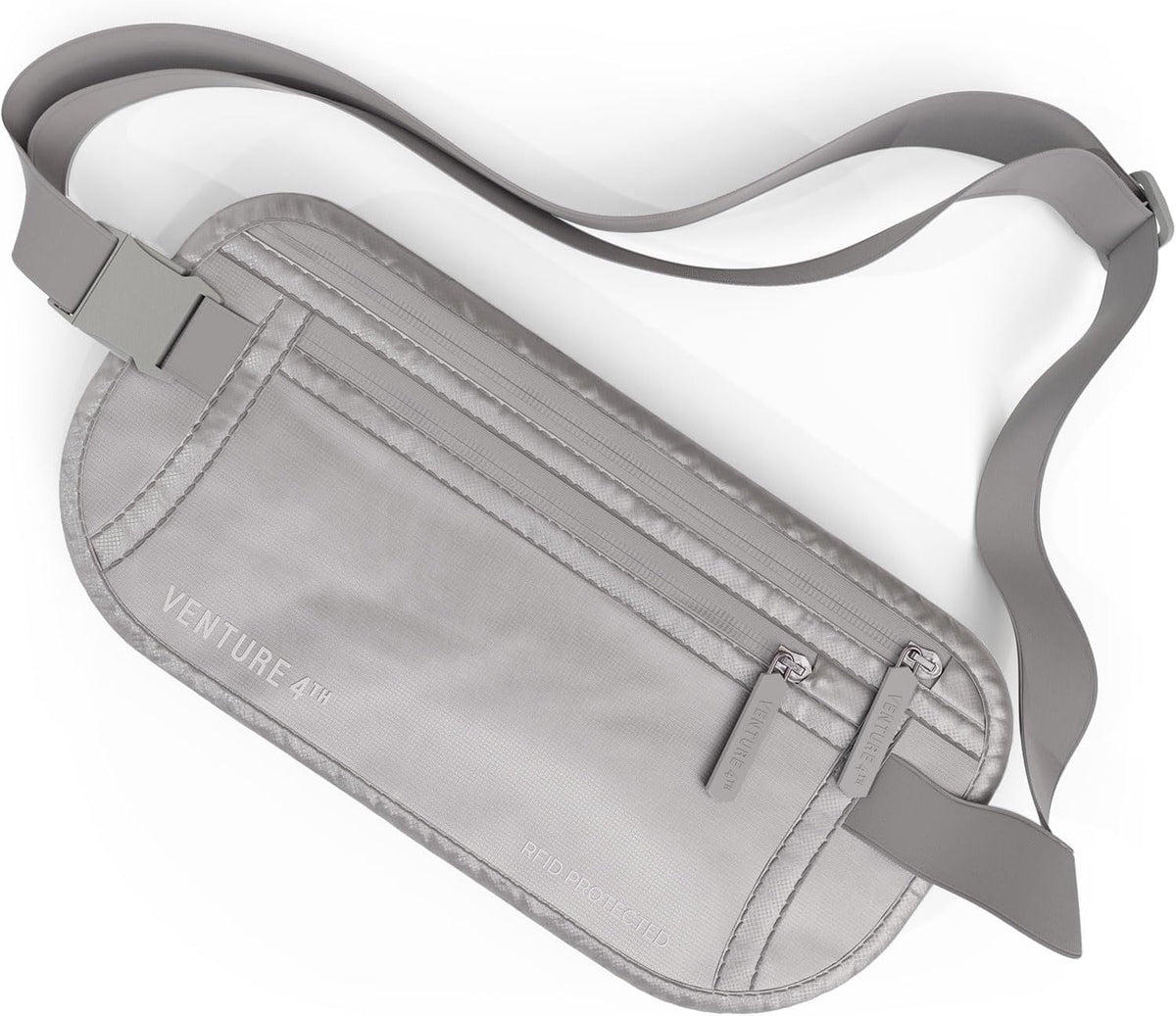 Money Belt for Travel – Slim Hidden Under-Clothes RFID Blocking Anti-Theft Passport Holder & Travel Wallet Pouch for Men & Women to Protect Cash, Cards & Documents (Black)