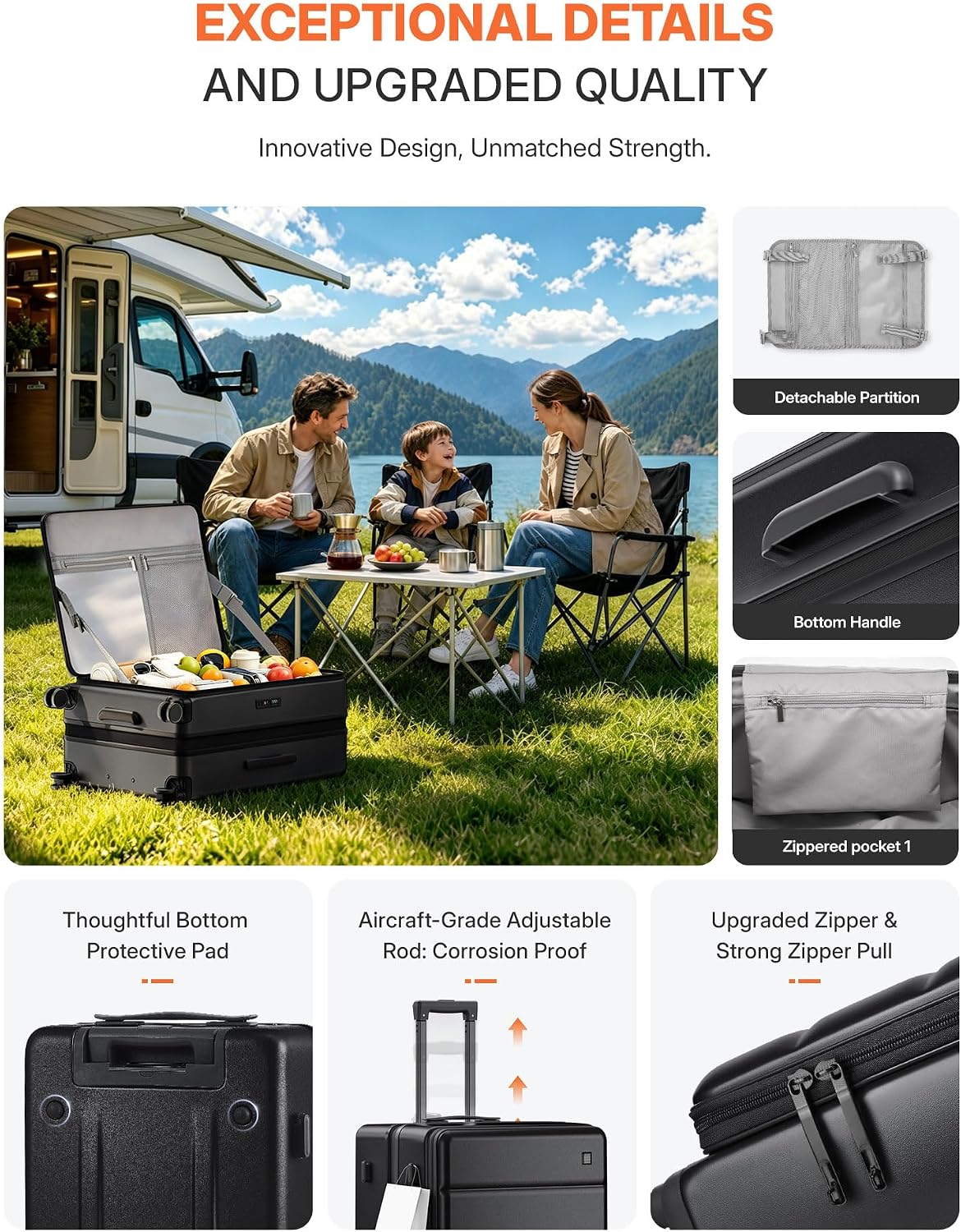 Expandable 20Inch Carry On Luggage Airline Approved - Top Opening Hardside Travel Suitcase Unbreakable -with Cup Holder,USB Charge,Side Pothook, 360°Spinner Wheels, TSA Lock-Wine Red