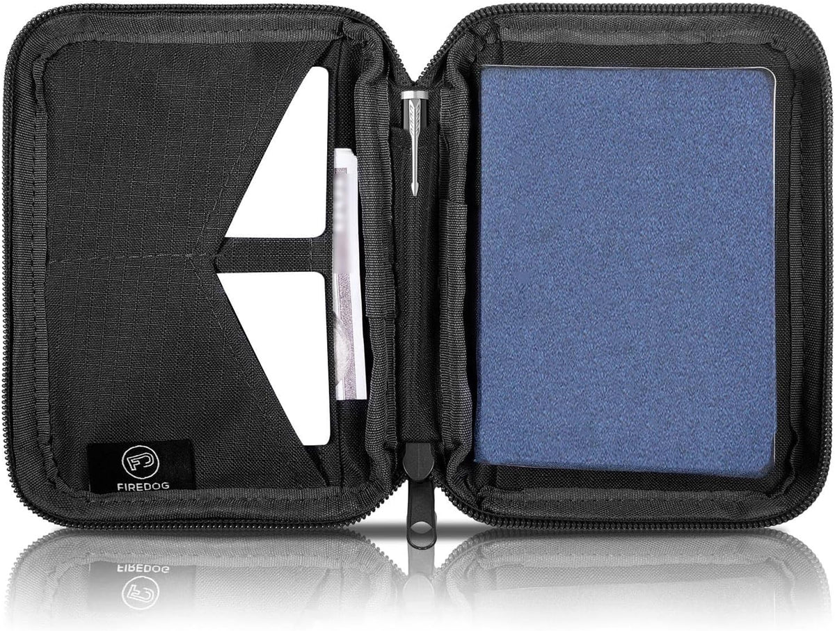 Passport Holder & Travel Wallet with RFID Blocking - Premium Document Organizer Case for Men and Women - Multiple Card Slots, Holds Passports, Cards, Tickets, ID, Cash Holder(Black)