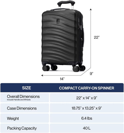Maxlite Air V2 Hardside Expandable Carry on Luggage, 8 Spinner Wheels, Lightweight Hard Shell Suitcase, TSA lock, Slate Green, Compact Carry On 19-Inch