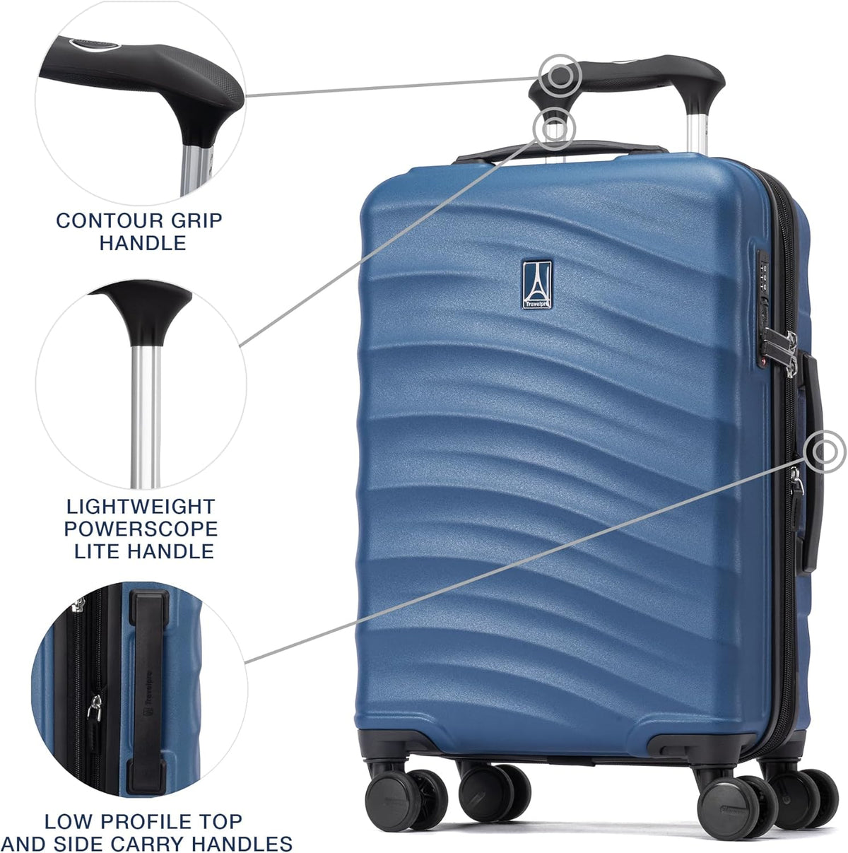 Maxlite Air V2 Hardside Expandable Carry on Luggage, 8 Spinner Wheels, Lightweight Hard Shell Suitcase, TSA lock, Slate Green, Compact Carry On 19-Inch