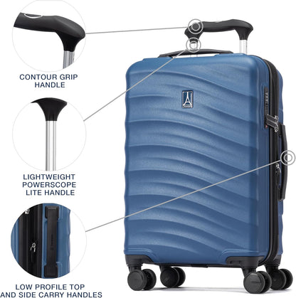 Maxlite Air V2 Hardside Expandable Carry on Luggage, 8 Spinner Wheels, Lightweight Hard Shell Suitcase, TSA lock, Slate Green, Compact Carry On 19-Inch