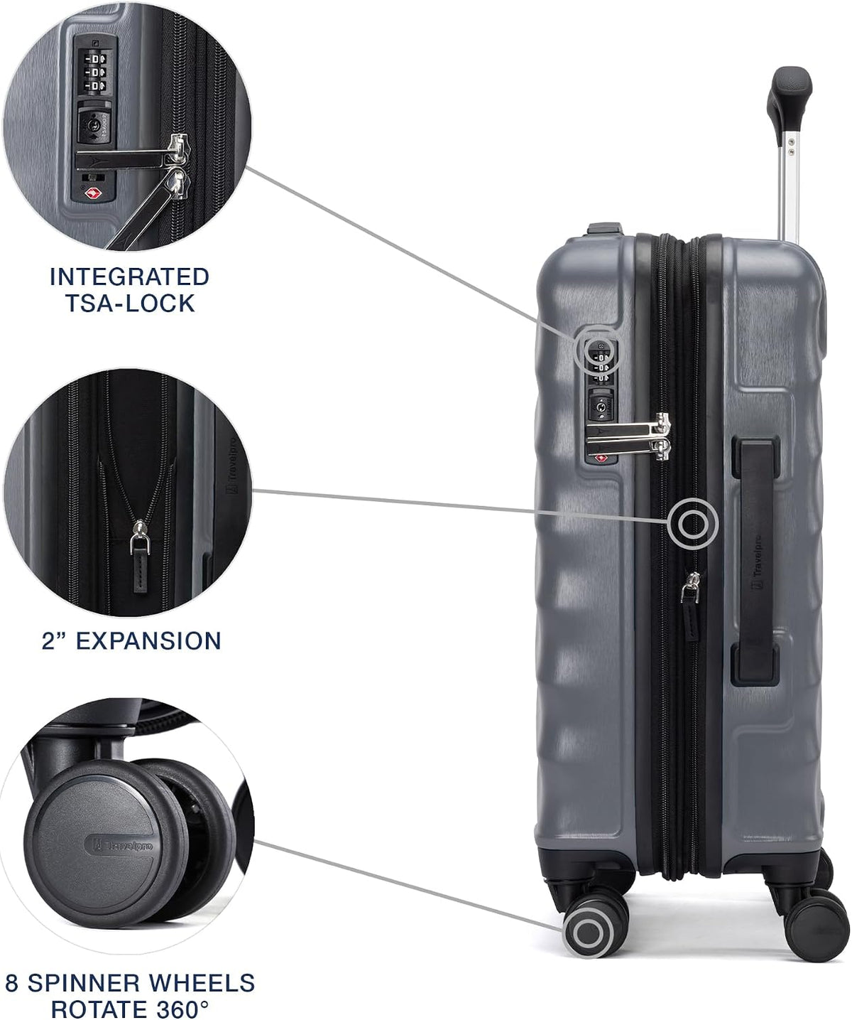 Maxlite Air V2 Hardside Expandable Carry on Luggage, 8 Spinner Wheels, Lightweight Hard Shell Suitcase, TSA lock, Slate Green, Compact Carry On 19-Inch