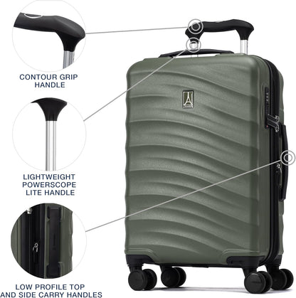 Maxlite Air V2 Hardside Expandable Carry on Luggage, 8 Spinner Wheels, Lightweight Hard Shell Suitcase, TSA lock, Slate Green, Compact Carry On 19-Inch